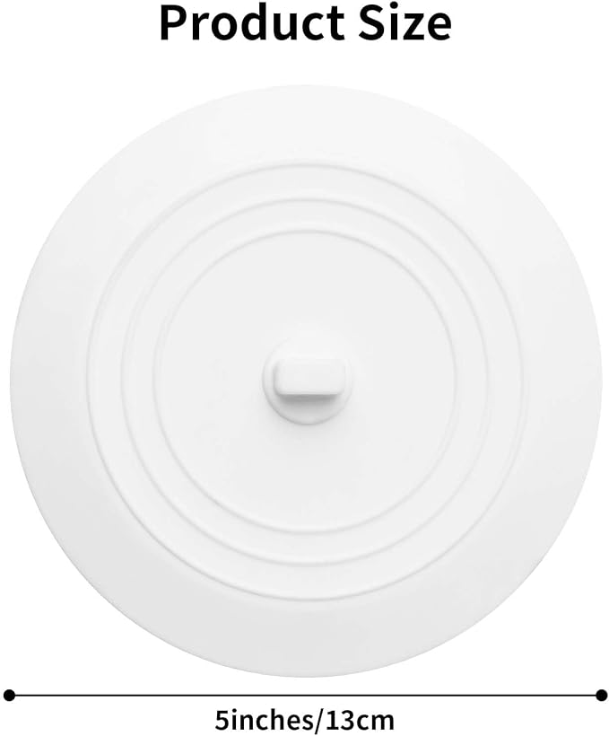 Vaincre 2PCS 5" Universal Silicone Bathtub Drain Stopper - Image 3