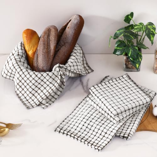 Homaxy Kitchen Towels and Dishcloths Set, Dark Brown - Image 2