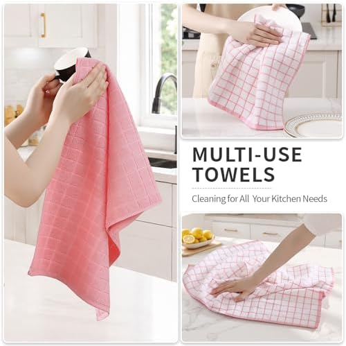 Kitinjoy Premium Kitchen Towels, Large 100% Cotton Terry 390 GSM Kitchen Hand - Image 6