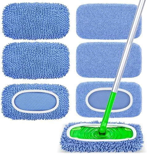 6-Pack Reusable Microfiber Mop Pads Compatible by Unknown