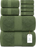 White Classic Luxury Bath Towel Set of 8 Pieces by WhiteClassic
