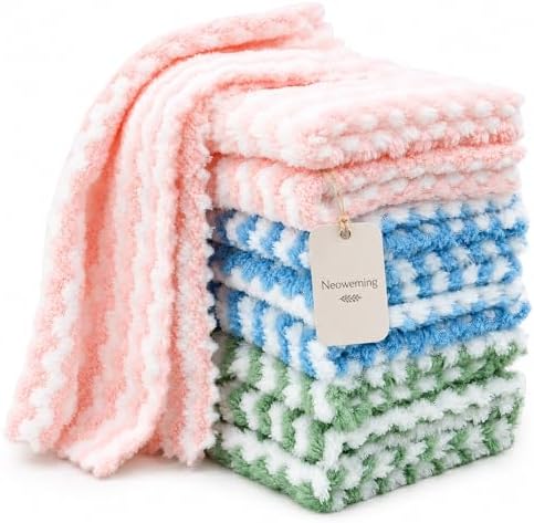 10PACK Kitchen Cleaning Cloths, Microfiber Dish Cloths: All-Purpose by Neoweming-Lessismore