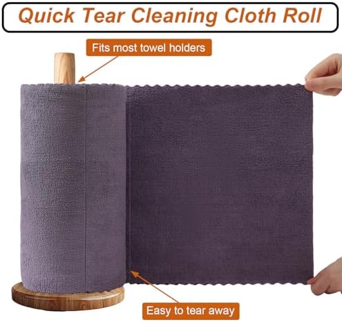 80 Pack Microfiber Cleaning Cloth Roll, Lint Free Rags & Tear Away Reusable - Image 3