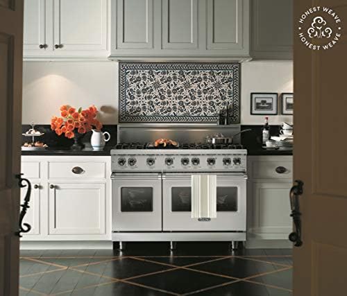 HONEST WEAVE GOTS Certified Organic Cotton Kitchen Hand and Dish Towel Sets - Image 7