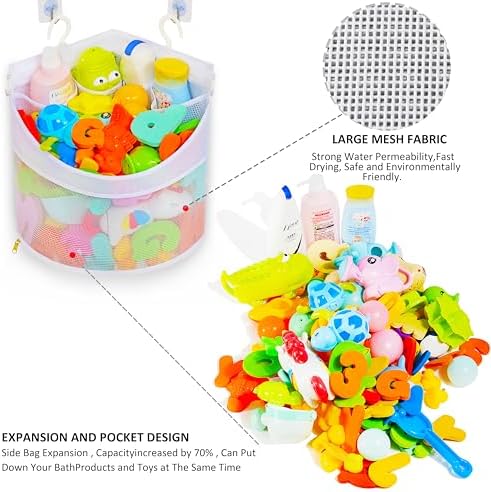 Ligereza Baby Bath Toy Organizer, Quick Drying, bath toy holder, Large Capacity - Image 3
