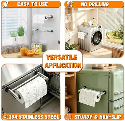 ULIBERMAGNET Magnetic Paper Towel Holder, Adjustable Length Towel Rack - Image 7