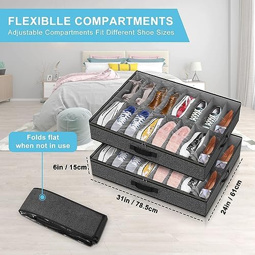 Under Bed Shoe Storage Organizer - Image 4