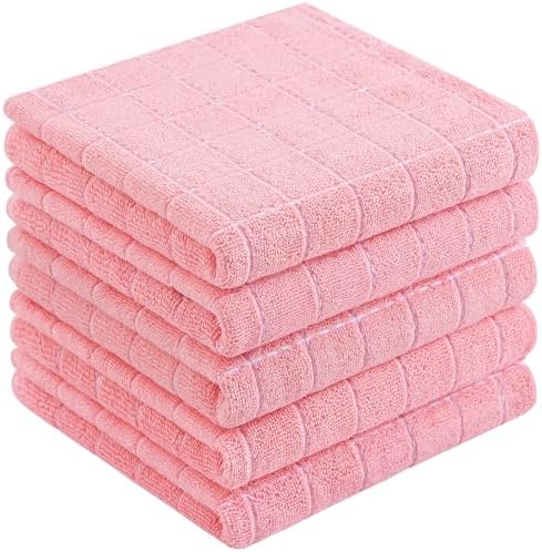 Homaxy 100% Cotton Terry Kitchen Towels, 5 Pack by Homaxy