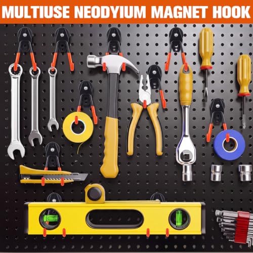 Landhoow 30 Pcs Large Magnetic Hooks Heavy Duty Garage Magnet Hooks Strong - Image 5