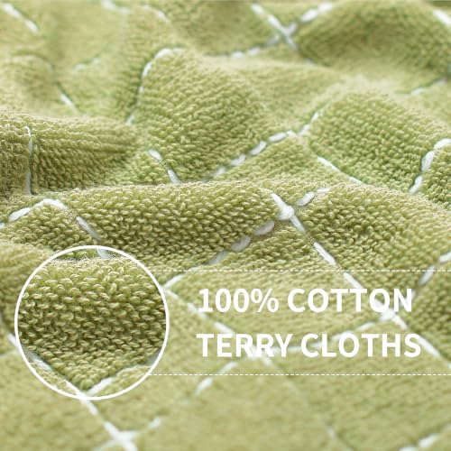 Homaxy 100% Cotton Terry Kitchen Towels, 6 Pack, Sage Green - Image 2