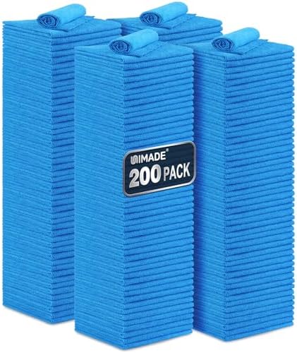 UNIMADE Shop Towel Rag, 200 Pack Reusable Rags Bulk by Unimade