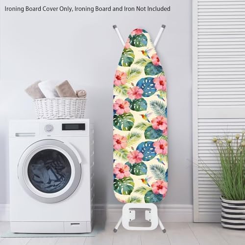 Palm Red Flower Ironing Board and Cover Standard Ironing Board Cover Scorch and - Image 3