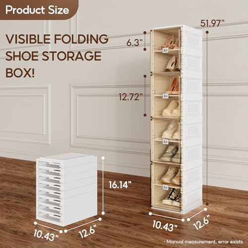 ANTBOX Shoe Organizer Storage Box, Portable Folding Shoe Rack - Image 6