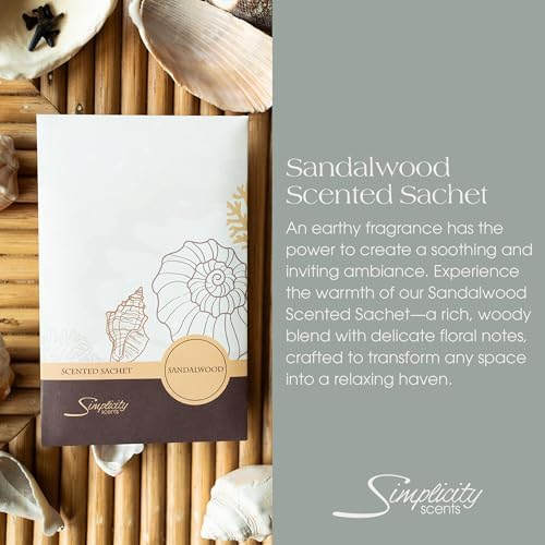 Sandalwood Scented Sachets Pack of 3, Everyday - Image 2