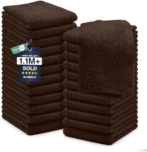 DAN RIVER 24 Pack Cotton Wash Cloths Set by DanRiver
