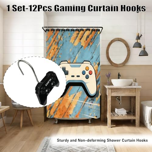 12 Pcs Game Theme Shower Curtain Hooks - Image 4