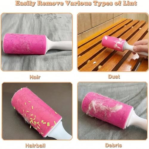Washable Gel Lint Roller 2 Pack, Large Reusable Pet Hair Remover - Image 6