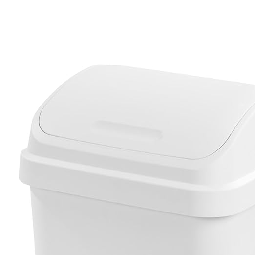 Sterilite 8-Pack Swing Top Wastebasket, Sleek Square Profile Trash Can - Image 7
