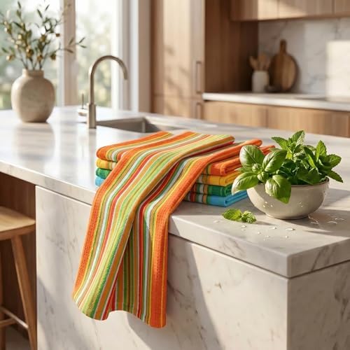 Urban Villa Kitchen Towels Cotton Dish Towels 20”x30” Multi - Image 6