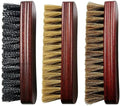 6" Shoe Brush Set, 3-Stiffness Horsehair Boar Nylon by Ponward