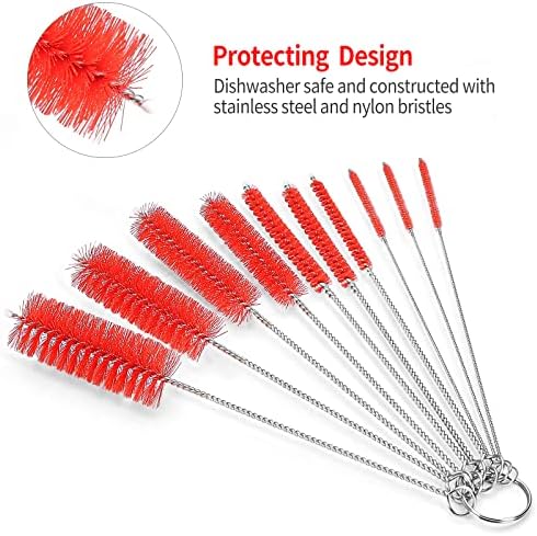 CiaraQ Bottle Cleaning Brushes, 8 Inch Nylon Tube Brush Set - Image 4