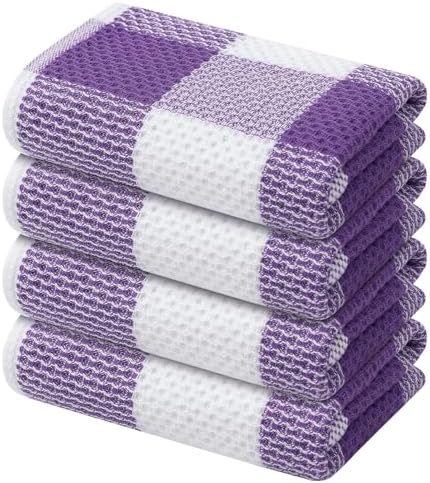 Mordimy Cotton Waffle Kitchen Towels, 4 Pack by Mordimy