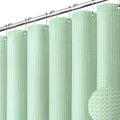 Dynamene Extra Long Waffle Shower Curtain 256 GSM Fabric 72x96 Mint Green by Dynamene