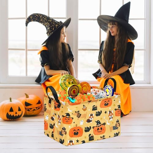 Halloween Pumpkin Ghost Storage Basket - Image 4