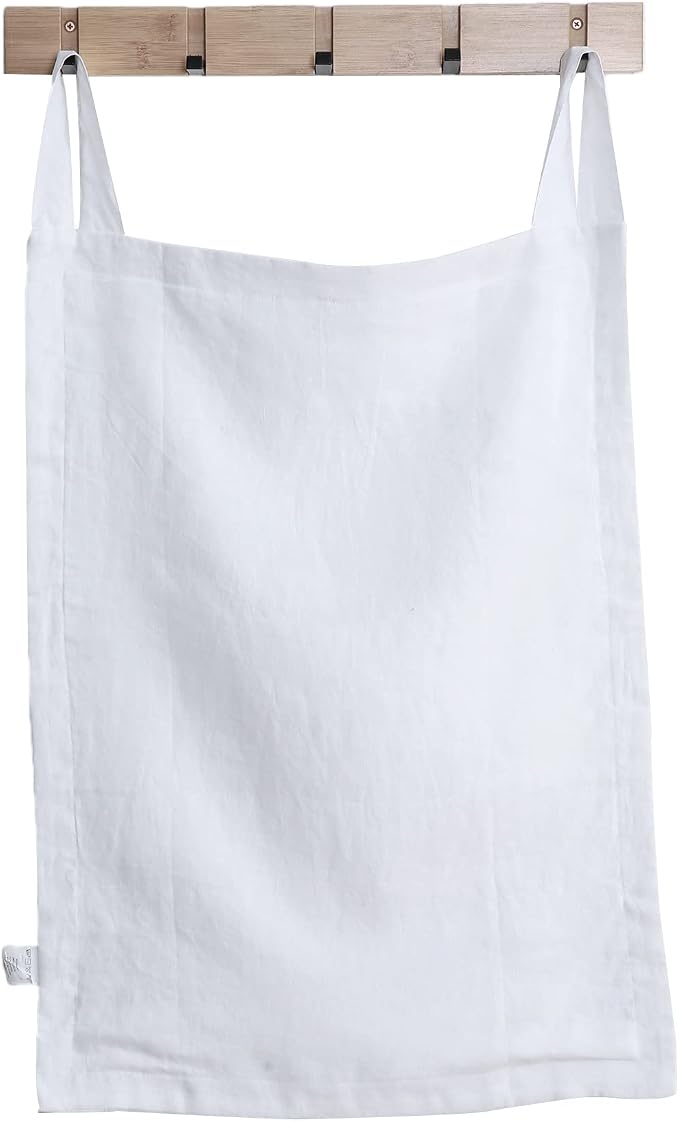 Amazhiyu 100% Linen Door Hanging Laundry Hamper Bag, 19x27 Inches - Image 2