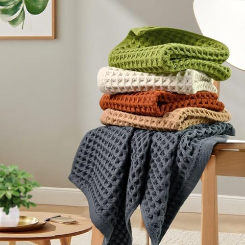 Waffle Hand Towel Set, Cotton Soft Lint-Free Quick Drying Towels - Image 4