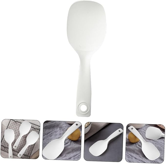 Non-Stick Rice Spoon Rice Paddle Kitchen Cooker Spatula Lightweight Food Grade Plastic Scoop 7.87 Inch