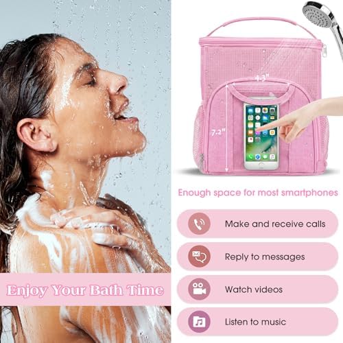 Attmu Mesh Shower Caddy Portable Dorm Room Essentials, Toiletry Tote Bag - Image 5