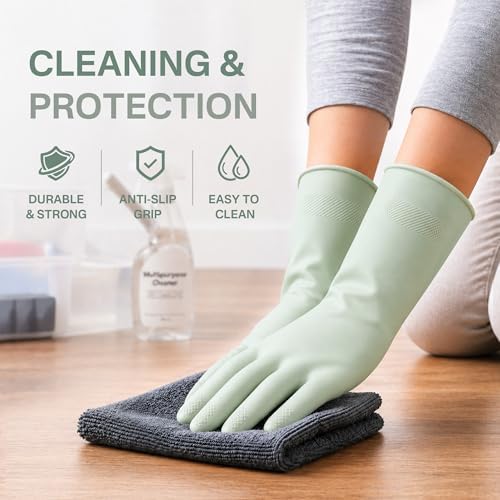 3 Pairs Dishwashing Gloves, Reusable Dish Gloves - Image 2