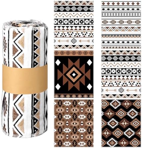 36 Pack Reusable Cloth Kitchen Paper Towels, Western Aztec by Noveread