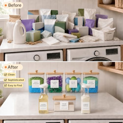 5+2 Pack Laundry Pods Containers & Dryer Sheet Holder & Laundry Detergent - Image 6