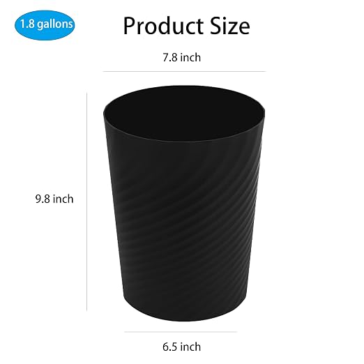 Plastic Small Bathroom Trash Can Wastebasket Garbage Can, 3 Pack | Sturdy-Easy - Image 4