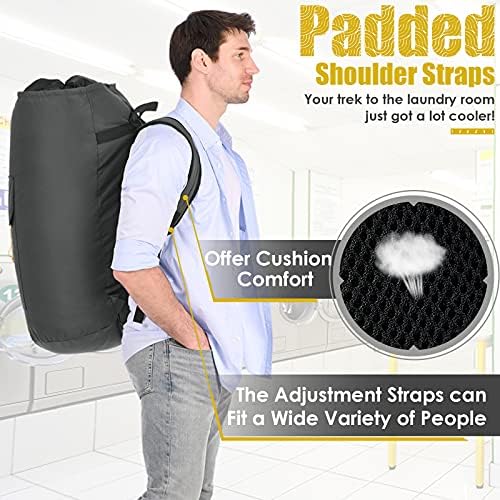 Backpack Laundry Bag, 115L Heavy Duty Extra Large College Laundry Backpack - Image 4