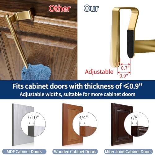 STWWO Gold Over Cabinet Towel Holder - Image 3