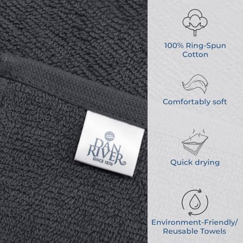 DAN RIVER 12 Pack Cotton Wash Cloths Set - Image 3