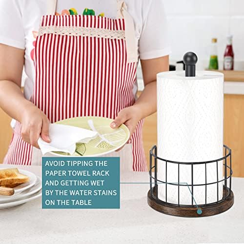 YINMIT Paper Towel Holder Countertop, Farmhouse Paper Towel Holder - Image 6