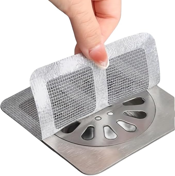 30 Pack Disposable Shower Drain Hair Catcher Mesh Stickers 4"x4" Strong - Image 2