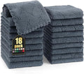 Homaxy 18 Pack Super Soft Absorbent Dish Cloths, Dark Grey by Homaxy