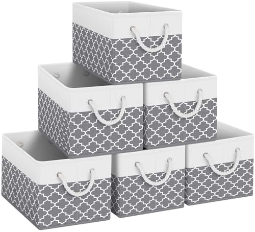 Fab totes Storage Bins 6-Pack, Foldable Storage Baskets by Fabtotes