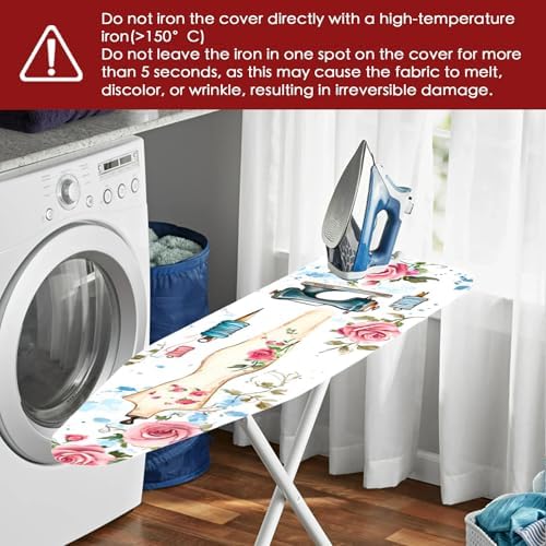 Nuxovilar Sewing Mannequin Floral Ironing Board Cover 15x54 Polyester - Image 6