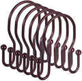 24 Pack Double Shower Curtain Hooks Rings, TENOVEL Double Sided Shower Curtain by TENOVEL