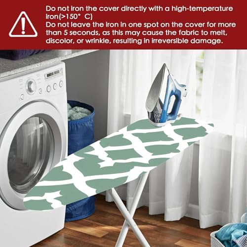 Nuxovilar Green Geometric Ironing Board Cover 15x54 Inches Polyester - Image 6