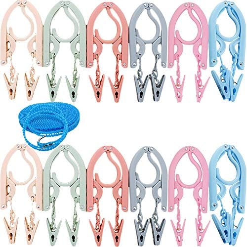 Foldable Multicolor Hangers12Pcs by YOUOWO