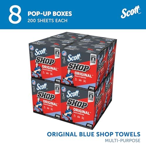 Scott Shop Towels Original, 200 Towels/Box, 8 Boxes/Case - Image 2