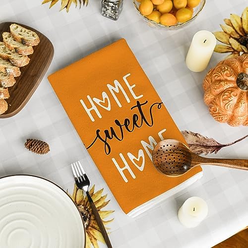 Artoid Mode Orange Stripes Home Sweet Home Boho Kitchen Towels Dish Towels - Image 4