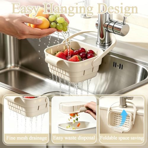 Foldable Hanging Sink Drain Basket, Hanging Sink Basket - Image 2